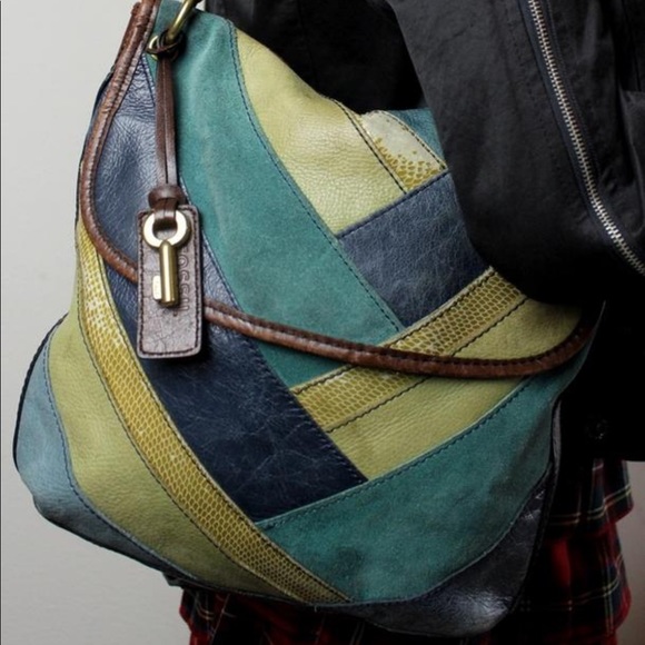 Fossil Handbags - Leather 🗝 Fossil chevron Satchel